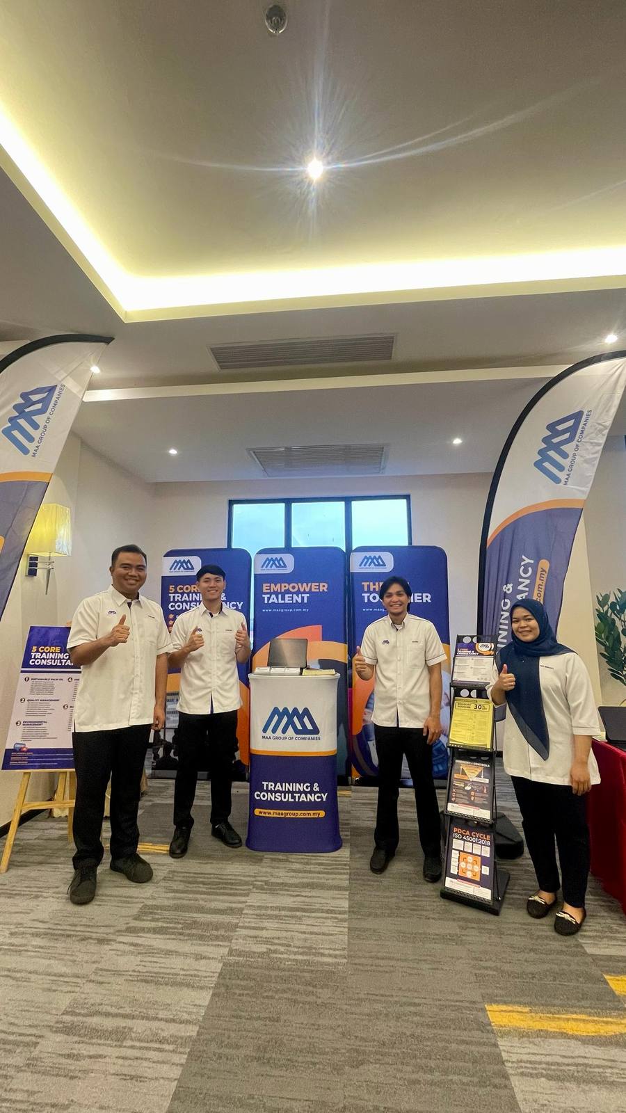 MAA Training & Consultancy exhibition booth
